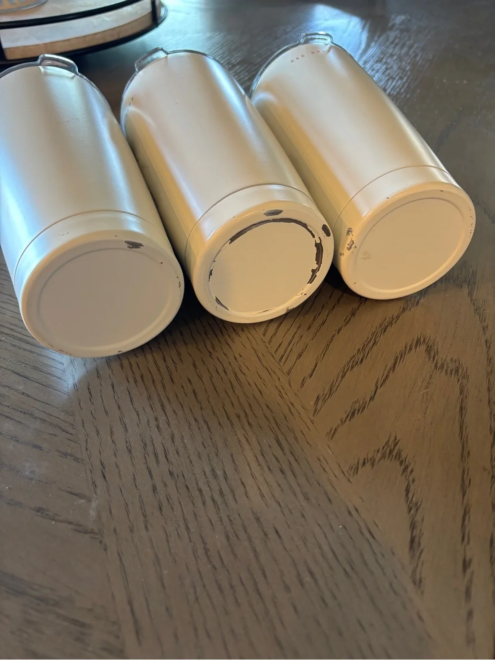 Rae Dunn White Insulated Cup Tumblers - Bee KIND, HOT MAMA, LOVE